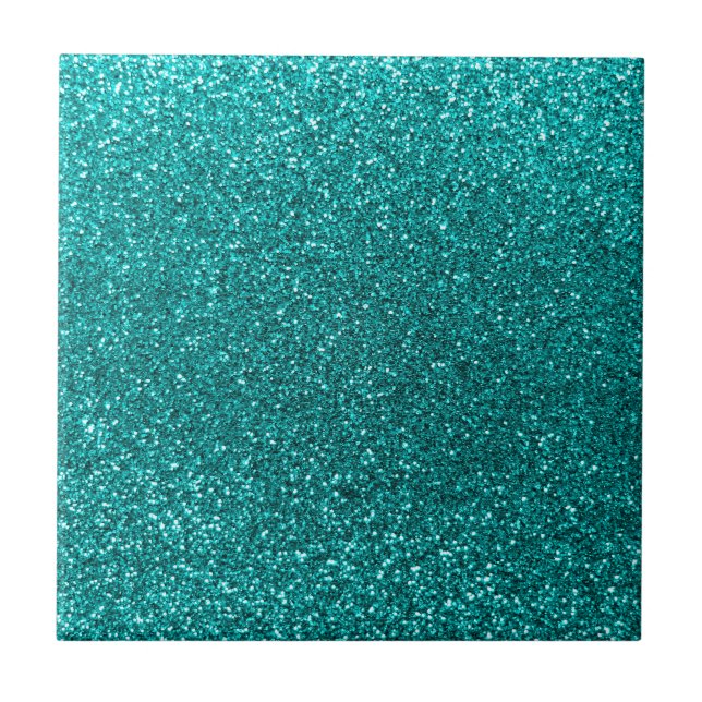 Heller Aqua-Glitter Fliese (Vorderseite)