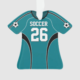 Heller aquamariner Fußball Jersey Ornament