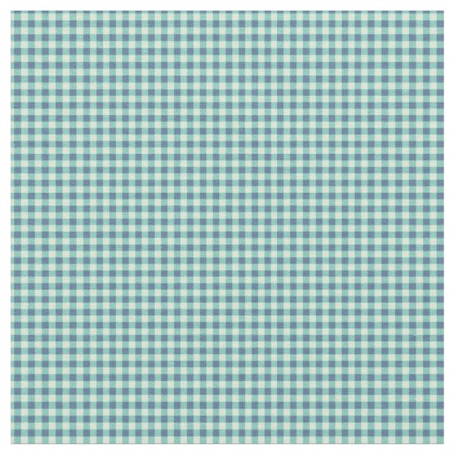 Heller aquamariner grüner Gingham Stoff (Nahaufnahme)