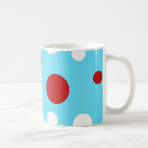 Heller aquamariner Türkis-rotes weißes Kaffeetasse