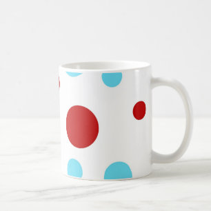 Heller aquamariner Türkis-rotes weißes Kaffeetasse
