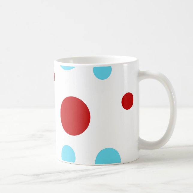 Heller aquamariner Türkis-rotes weißes Kaffeetasse (Rechts)