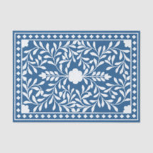 Heller Blaue Traditionelle Knochenintarsien-Decoup