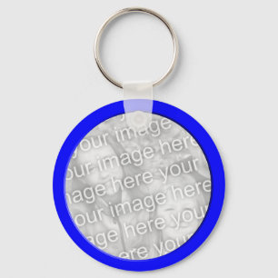 heller blauer Fotorahmen Schlüsselanhänger