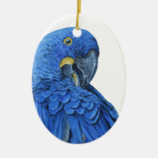 Heller blauer HyazintheMacaw Keramik Ornament
