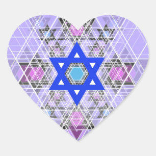 Heller Blue Star. Herz-Aufkleber