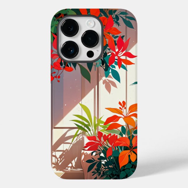 Heller botanischer Garten vor der Haustür Case-Mate iPhone Hülle (Rückseite)