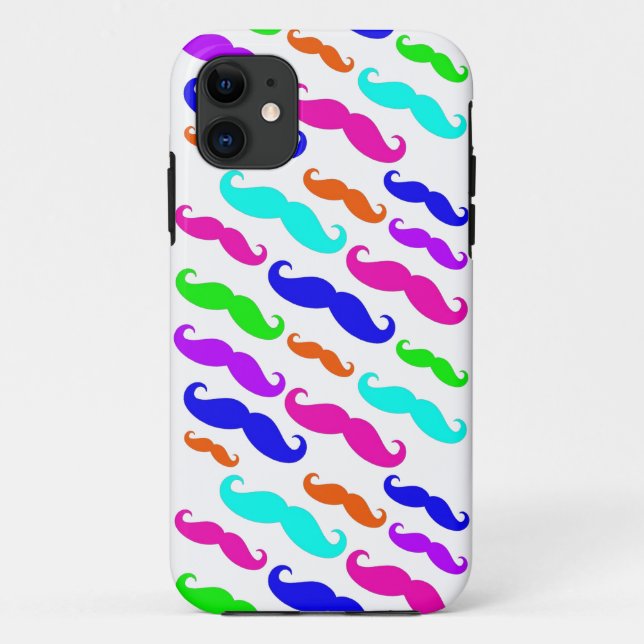 Heller bunter Schnurrbart iphone 5 Neonkasten Case-Mate iPhone Hülle (Rückseite)