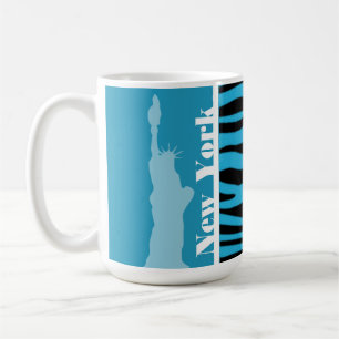 Heller Cerulean Zebra-Tierdruck; New York Tasse