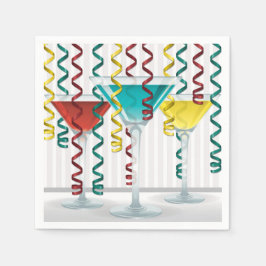 Heller Cocktail und Band Serviette