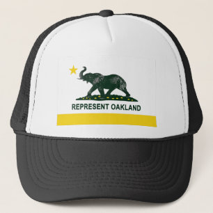 (Heller) Elefant 2 der Oakland-Staats-Flagge Truckerkappe
