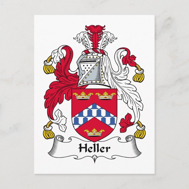 Heller Familienwappen Postkarte (Vorderseite)