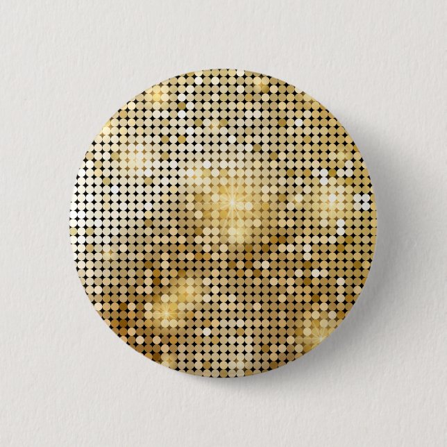 Heller funkelnder goldener button (Vorderseite)