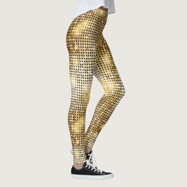 Heller funkelnder goldener leggings (Rechts)