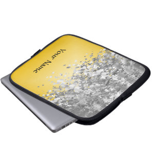Heller Gelb- und Imitat-Glitter Laptopschutzhülle