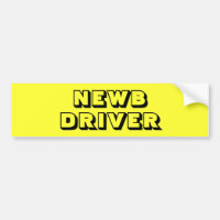 Heller gelber neuer - NEWB - Fahrer-Autoaufkleber