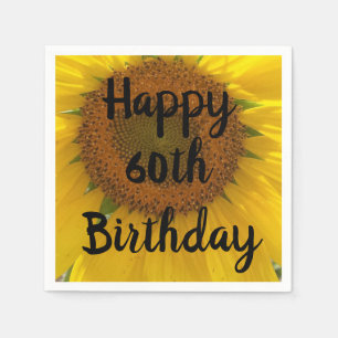 Heller gelber Sonnenblume-60. Serviette
