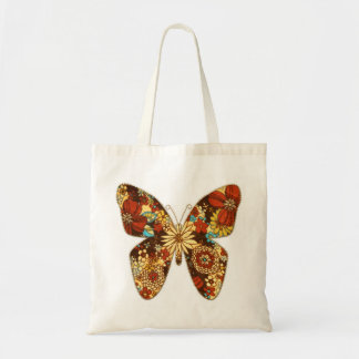 Heller Gewebemit blumenschmetterling 2 Tragetasche