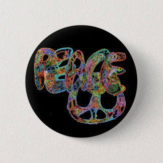 Heller Graffiti-Entwurfs-Friedensknopf Button