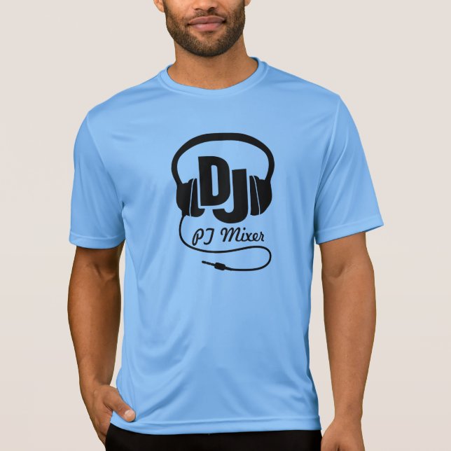 Heller grafischer T - Shirt DJ-des (Vorderseite)