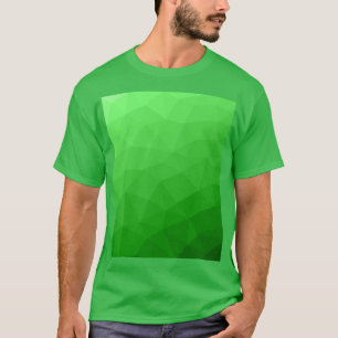 Heller grüner Farbverlauf geometrisches Maschenmus T-Shirt
