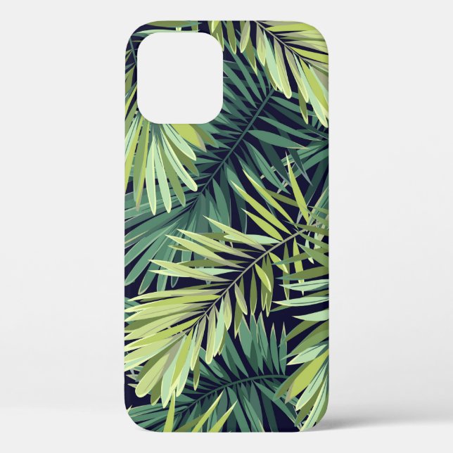Heller grüner Hintergrund mit tropischen Pflanze.  Case-Mate iPhone Hülle (Rückseite)