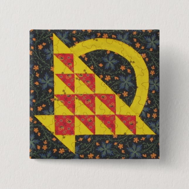 Heller Korbknopf Button (Vorderseite)