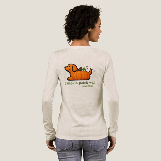 Heller Kürbiskund Herbst Tri-Blend Shirt (Voller Rückseite)