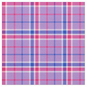 Heller Lavendel, Magenta und blaues kariertes Stoff