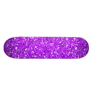 Heller lila Schimmer-Glitzer Skateboard