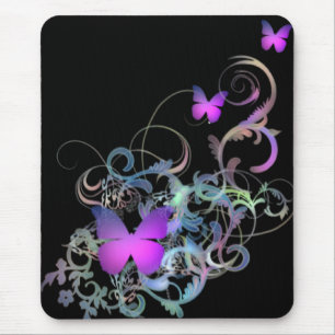 Heller lila Schmetterling Mousepad