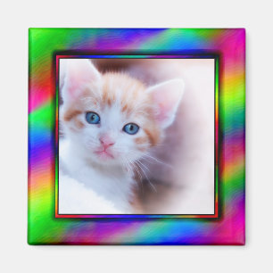 Heller Neon-Fotobild-Magnet Magnet
