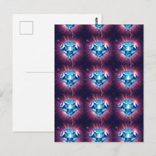 Heller pixeliger Diamant  Postkarte