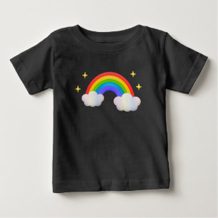 Heller Regenbogen-Cartoon Baby T-shirt