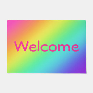 Heller Regenbogen-Gradient-Willkommens-Fußmatte Fußmatte