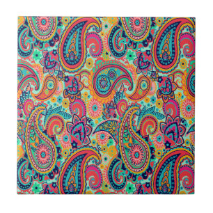 Heller Regenbogen Paisley Fliese