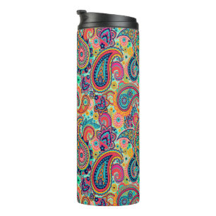 Heller Regenbogen Paisley Thermosbecher