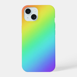 Heller Regenbogenverlauf iPhone 15 Hülle