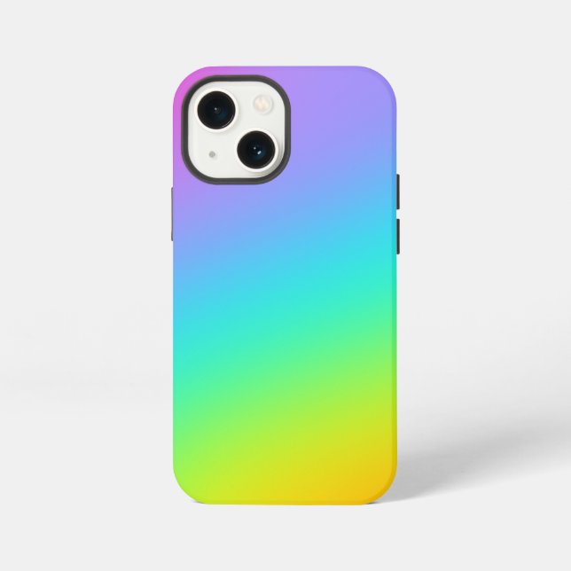 Heller Regenbogenverlauf iPhone Hülle (Rückseite)