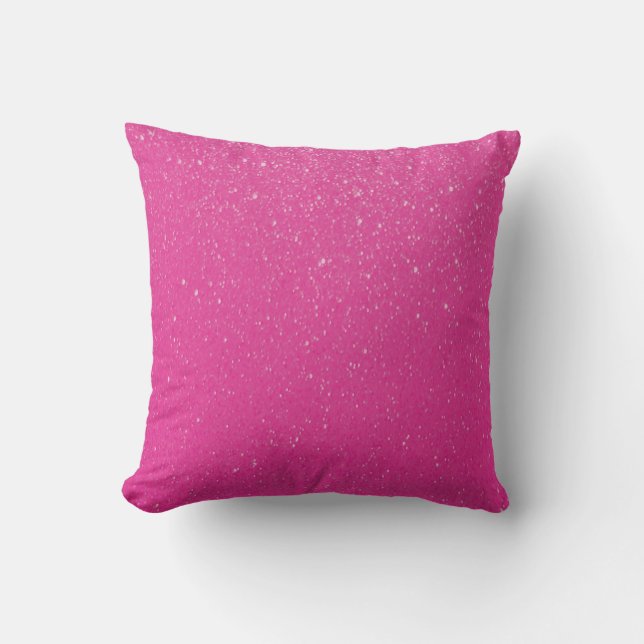 Heller rosa Glittery Druck Kissen (Vorderseite)