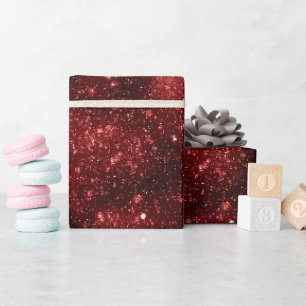 Heller Rubinroter Glanz Glitter Muster Geschenkpapier