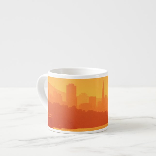Heller San Francisco Sonnenuntergang Espressotasse (Vorderseite Links)
