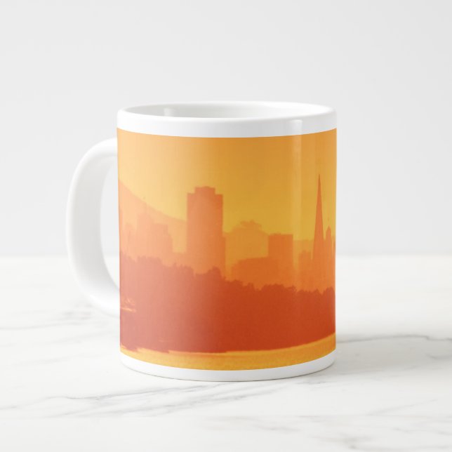 Heller San Francisco Sonnenuntergang Jumbo-Tasse (Vorderseite Links)