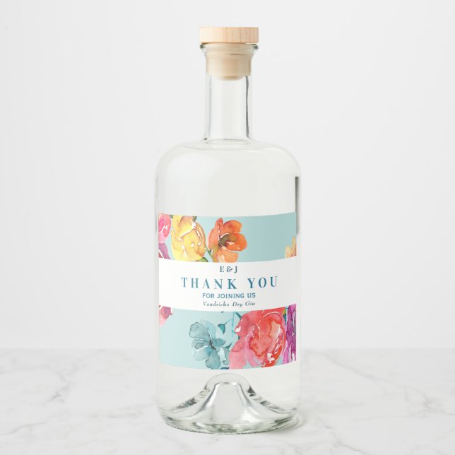 Heller Sommer "Danke" Liquor Flasche Etikett (Vorderseite)