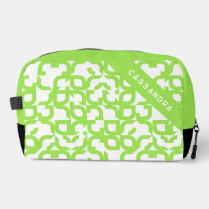 Heller Sommer Limettengrüner Art Pattern im Midcen Waschbeutel