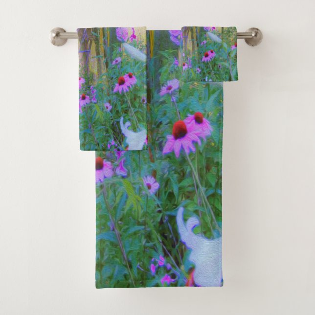 Heller Sonnenaufgang mit rosa Türmen in meinem Gar Badhandtuch Set (Insitu)