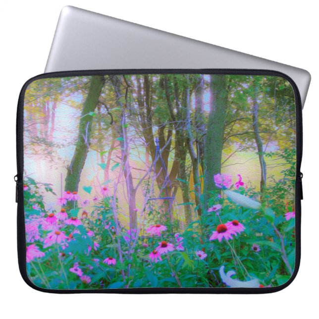 Heller Sonnenaufgang mit rosa Türmen in meinem Gar Laptopschutzhülle (Vorderseite)