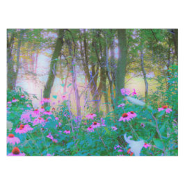 Heller Sonnenaufgang mit rosa Türmen in meinem Gar Tischdecke