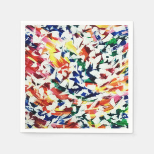 Heller Spaß künstlerisch blau-gelbe Abstrakte Farb Serviette