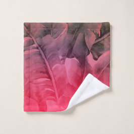 Heller Spaß Rosa tropische Sommerpalme Blätter Badhandtuch Set